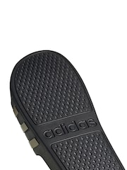 adidas Black/Gold Sportswear Adilette Aqua Slides - Image 9 of 9