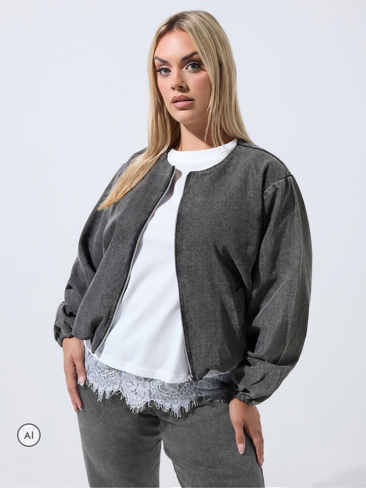 Boz - Yours Curve Limited Co-ord Barrel Jacket - 7şəkildən 1 şəkil