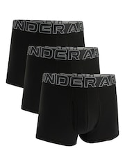 Under Armour Black 100% Cotton Performance Boxers 3 Pack - Image 1 of 3