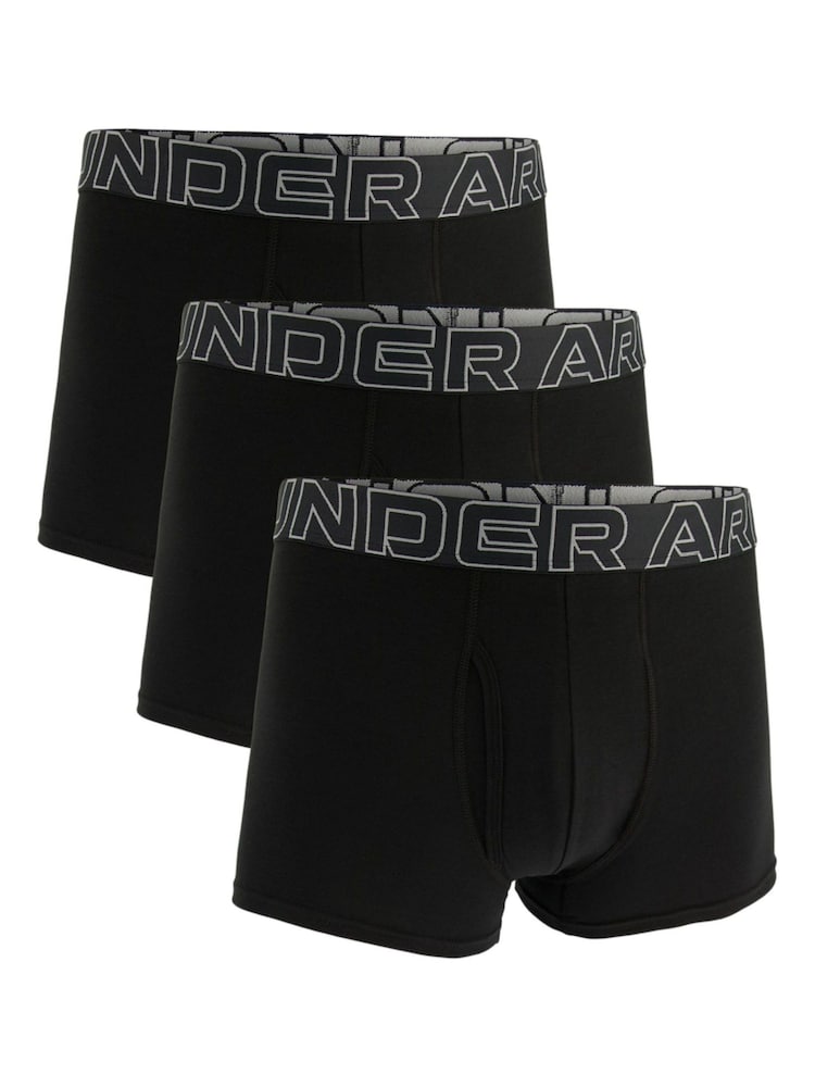 Under Armour Black 100% Cotton Performance Boxers 3 Pack - Image 1 of 3