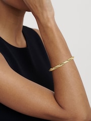 Ted Baker Black Crystal  Gold Tone Torvi: Crystal Twist Hinged Bangle Bracelet - Image 1 of 7