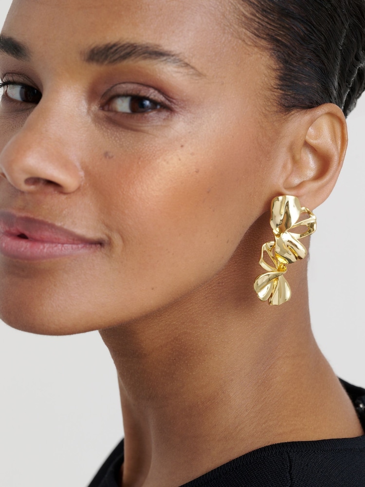 Ted Baker Gold Tone Leighanna: Abstract Leaf Drop Earrings - Image 1 of 7 Ted Baker Gold Tone Leighanna: Abstract Leaf Drop Earrings - Image 1 of 7