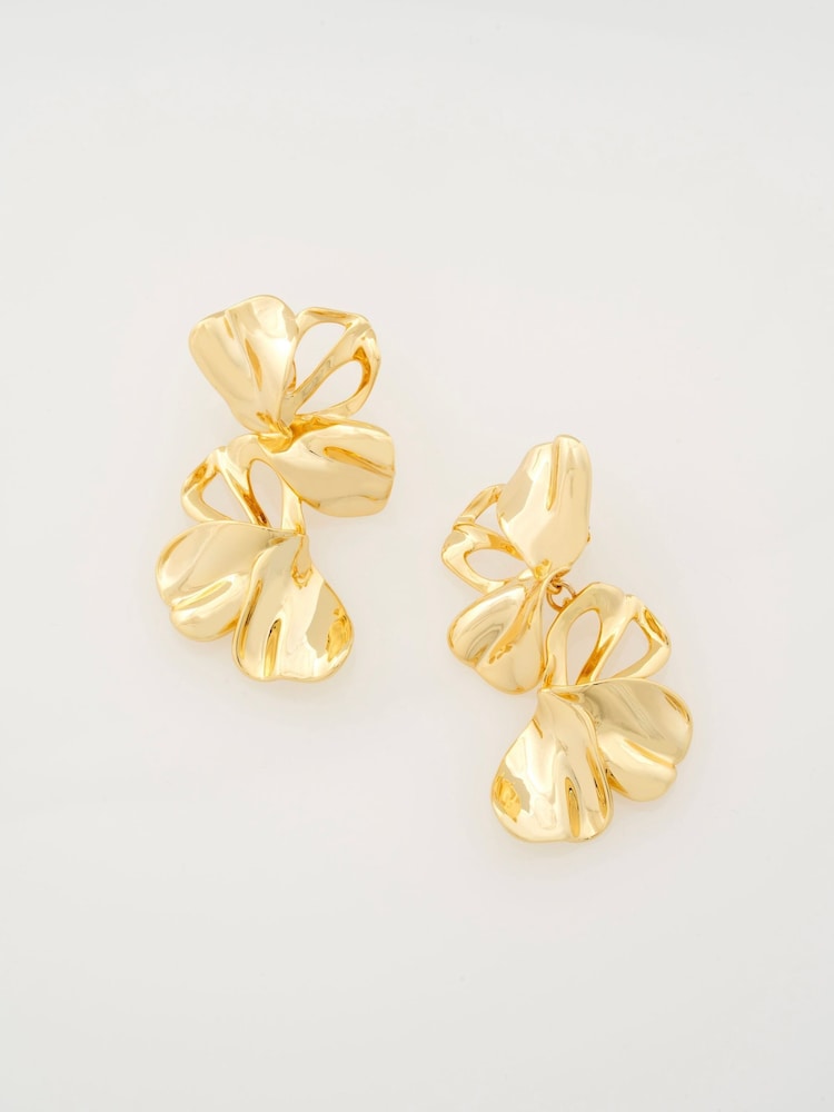 Ted Baker Gold Tone Leighanna: Abstract Leaf Drop Earrings - Image 7 of 7 Ted Baker Gold Tone Leighanna: Abstract Leaf Drop Earrings - Image 7 of 7