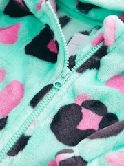 Turquoise Blue - Print Animal Fleece All-In-One (3-tout-en-12 ) - Image 3 de 3