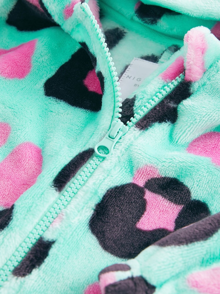 Turquoise Blue - Print Animal Fleece All-In-One (3-tout-en-12 ) - Image 3 de 3