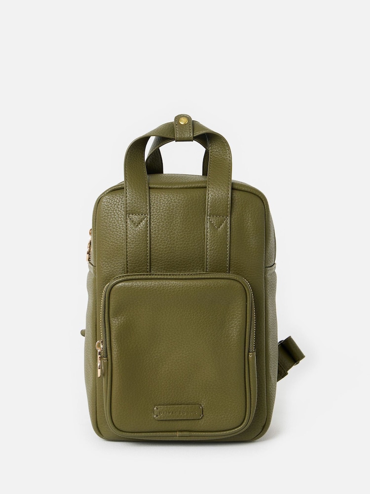 Oliver Bonas Green Mami Mini Backpack - Image 2 of 7 Oliver Bonas Green Mami Mini Backpack - Image 2 of 7