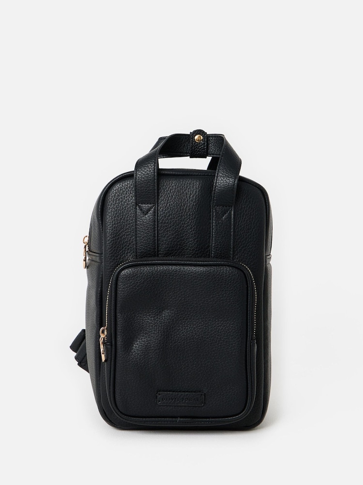 Oliver Bonas Black Mami Mini Backpack - Image 2 of 7 Oliver Bonas Black Mami Mini Backpack - Image 2 of 7