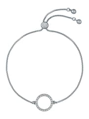 Ted Baker Clear Crystal Silver Tone Hela: Crystal Hoop Adjustable Bracelet - Image 3 of 7