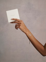 Ted Baker Clear Crystal Silver Tone Hela: Crystal Hoop Adjustable Bracelet - Image 5 of 7