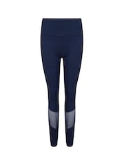 Pour Moi Blue Energy Full Length Mesh Panel Sports Leggings - Image 4 of 5