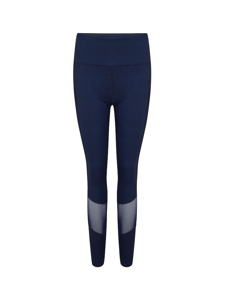 Pour Moi Blue Energy Full Length Mesh Panel Sports Leggings - Image 4 of 5