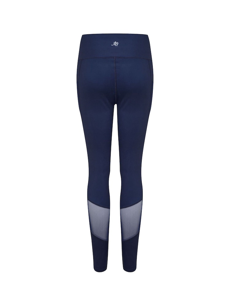 Pour Moi Blue Energy Full Length Mesh Panel Sports Leggings - Image 5 of 5