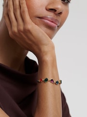 Ted Baker Multi Gold Tone Juliet: Jewel Chain Crystal Drawstring Bracelet - Image 1 of 7