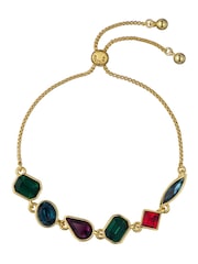 Ted Baker Multi Gold Tone Juliet: Jewel Chain Crystal Drawstring Bracelet - Image 4 of 7