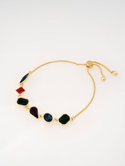 Ted Baker Multi Gold Tone Juliet: Jewel Chain Crystal Drawstring Bracelet - Image 7 of 7