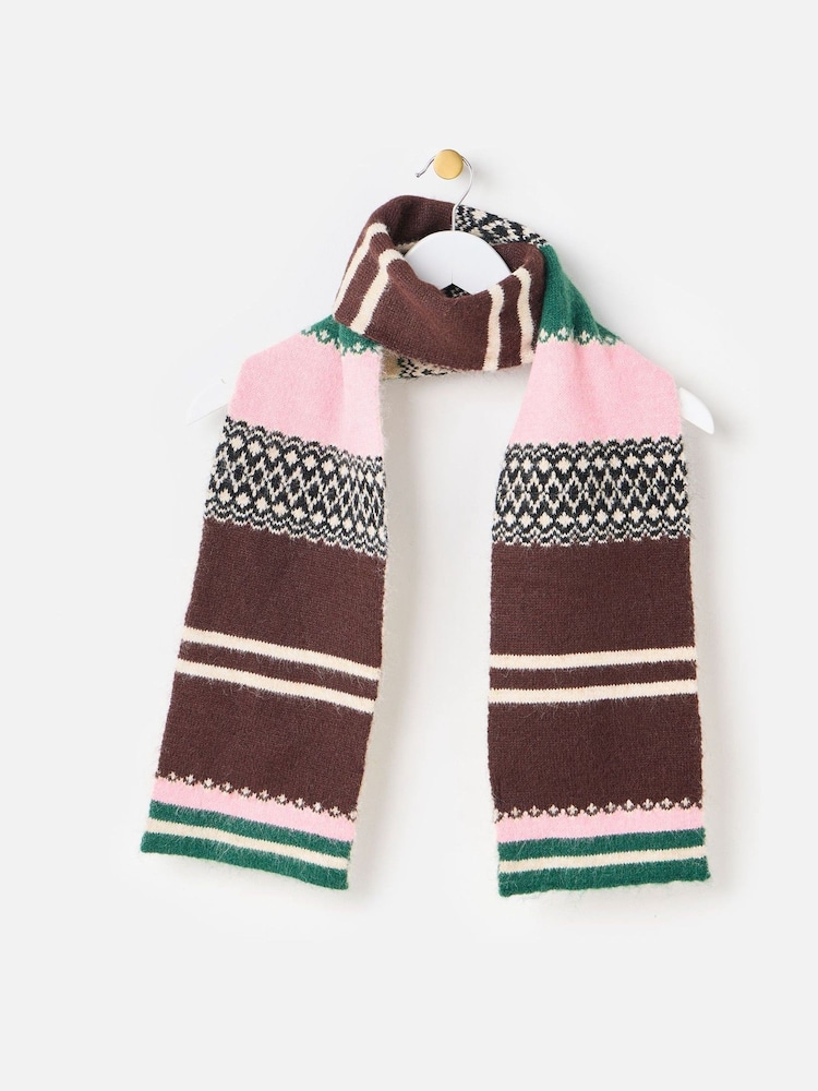 Oliver Bonas Fair Isle Strikkeskjerf - Bilde 2 av 5