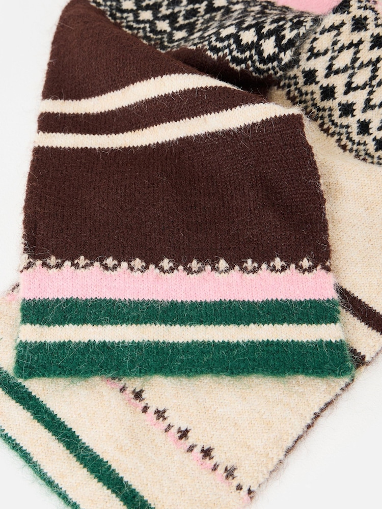 Oliver Bonas Fair Isle Strikkeskjerf - Bilde 5 av 5