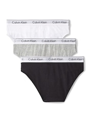 Calvin Klein Black Bikini Briefs 3 Pack- Icon Cotton Stretch - Image 2 of 2