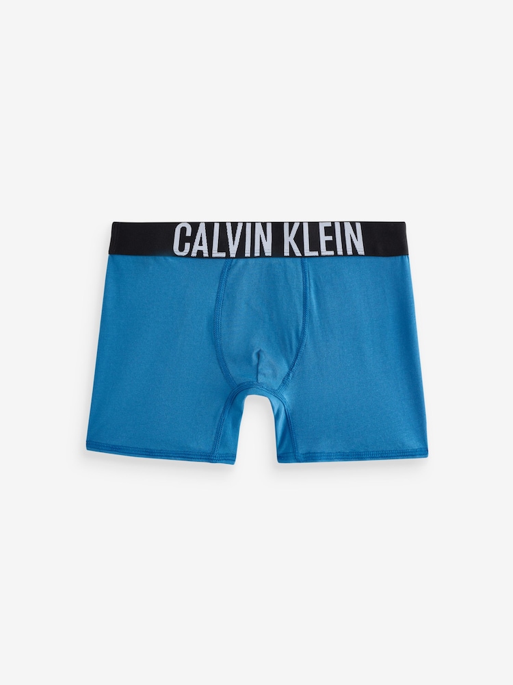 Calvin Klein Black/Vallartablue Intense Power Boxer Briefs 2 Pack - Image 2 of 3 Calvin Klein Black/Vallartablue Intense Power Boxer Briefs 2 Pack - Image 2 of 3