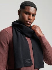 Negro - Bufanda de punto con logotipo de Superdry - Imagen 1 de 3