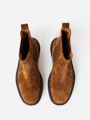 Oliver Bonas Tan Chunky Suede Chelsea Boots - صورة 5 من 6