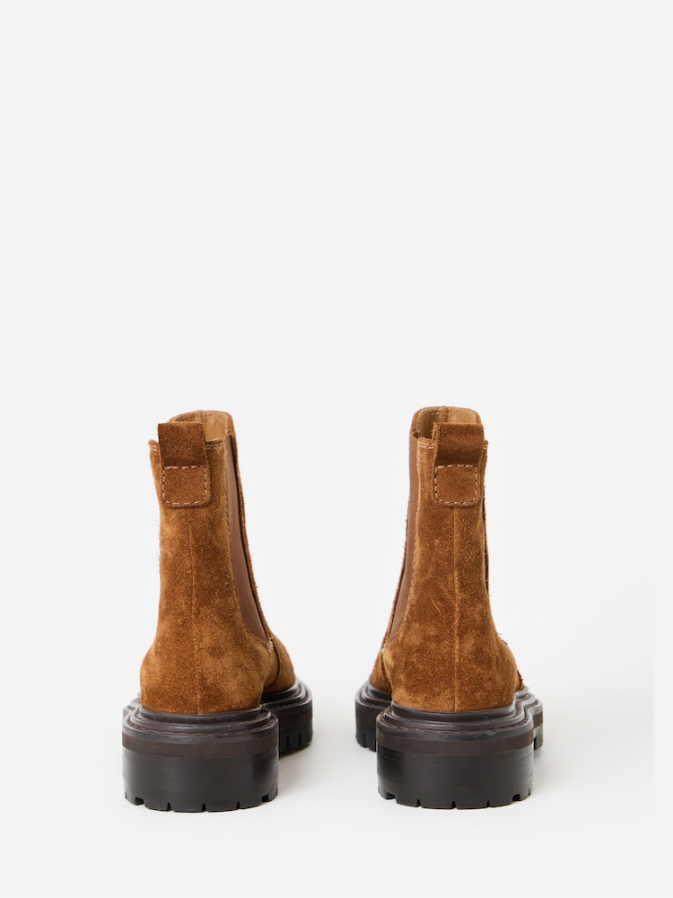 Oliver Bonas Tan Chunky Suede Chelsea Boots - صورة 6 من 6
