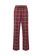 Long Tall Sally Red Check Cotton Wide Leg Pyjamas Bottoms - Image 5 of 6