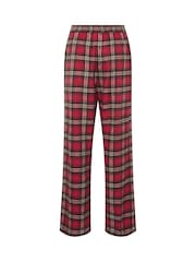 Long Tall Sally Red Check Cotton Wide Leg Pyjamas Bottoms - Image 6 of 6
