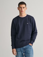 GANT Blue Green Regular-Fit Shield Crew Neck Sweatshirt - Image 1 of 5