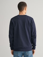 GANT Blue Green Regular-Fit Shield Crew Neck Sweatshirt - Image 2 of 5