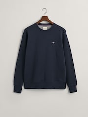 GANT Blue Green Regular-Fit Shield Crew Neck Sweatshirt - Image 5 of 5