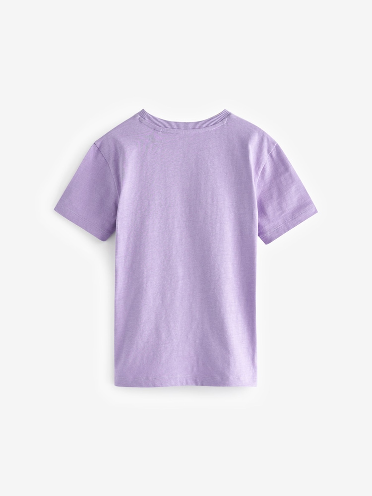 Grenouille surfeuse violette - T-shirt graphique à manches courtes coupe régulière 100% coton (3-16ans) - Image 2 of 3