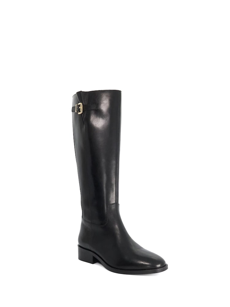 Dune London Black Wide Fit Tali Knee High Boots - Image 2 of 5 Dune London Black Wide Fit Tali Knee High Boots - Image 2 of 5