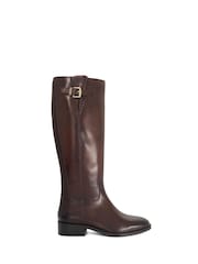 Dune London Brown Wide Fit Tali Knee High Boots - Image 1 of 5