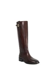 Dune London Brown Wide Fit Tali Knee High Boots - Image 2 of 5