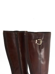 Dune London Brown Wide Fit Tali Knee High Boots - Image 5 of 5