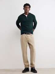 River Island Green Slim Fit Half Zip Sweater - Image 4 of 4