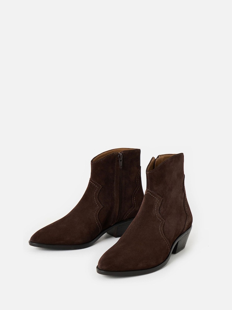 Oliver Bonas Suede Western Cowboy Boots - Obrázek 2 z 7