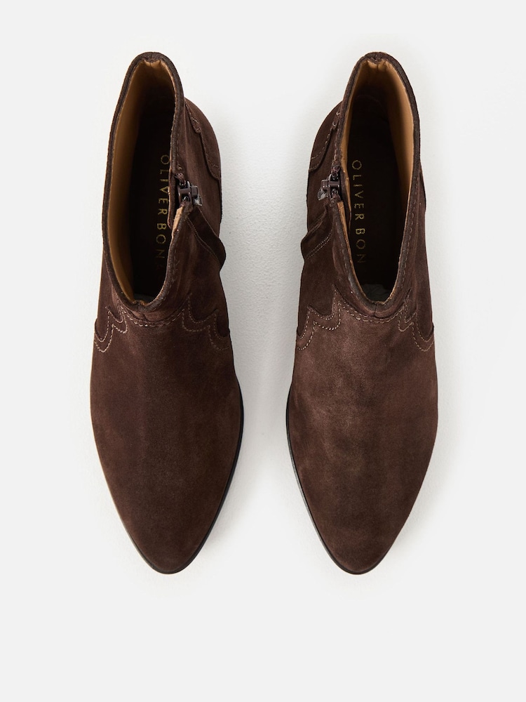 Oliver Bonas Suede Western Cowboy Boots - Obrázek 7 z 7