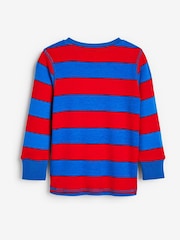 Blue/Red/Green Stripe Dino 3 Pack Snuggle Pyjamas (9mths-8yrs) - Image 11 of 14