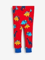 Blue/Red/Green Stripe Dino 3 Pack Snuggle Pyjamas (9mths-8yrs) - Image 12 of 14