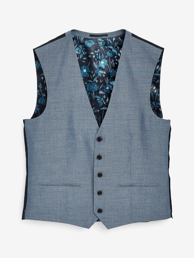 Light Blue Regular Fit Waistcoat - Image 1 of 7