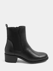 Yours Curve Black Wide Fit Block Heel Chelsea Boots - Image 2 of 4