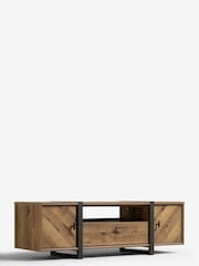 Dark Bronx Chevron Oak Effect Up to 55 inch TV Unit - Image 4 of 8