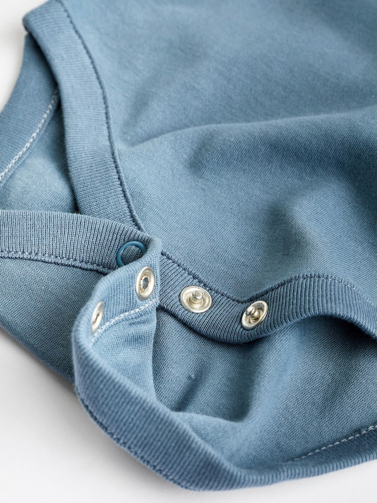Modern Blue 5 Pack Baby Long Sleeve Bodysuits - Image 13 of 14