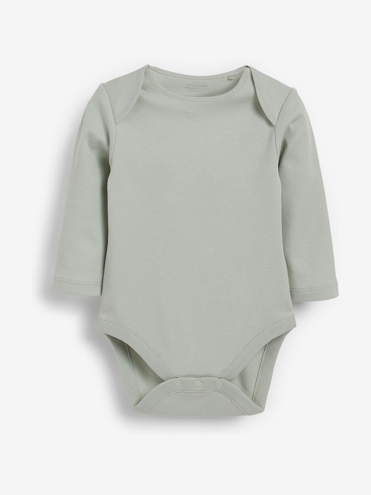 Modern Blue 5 Pack Baby Long Sleeve Bodysuits - Image 7 of 14