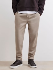 River Island Natural Slim Fit Pique Joggers - Image 4 of 4