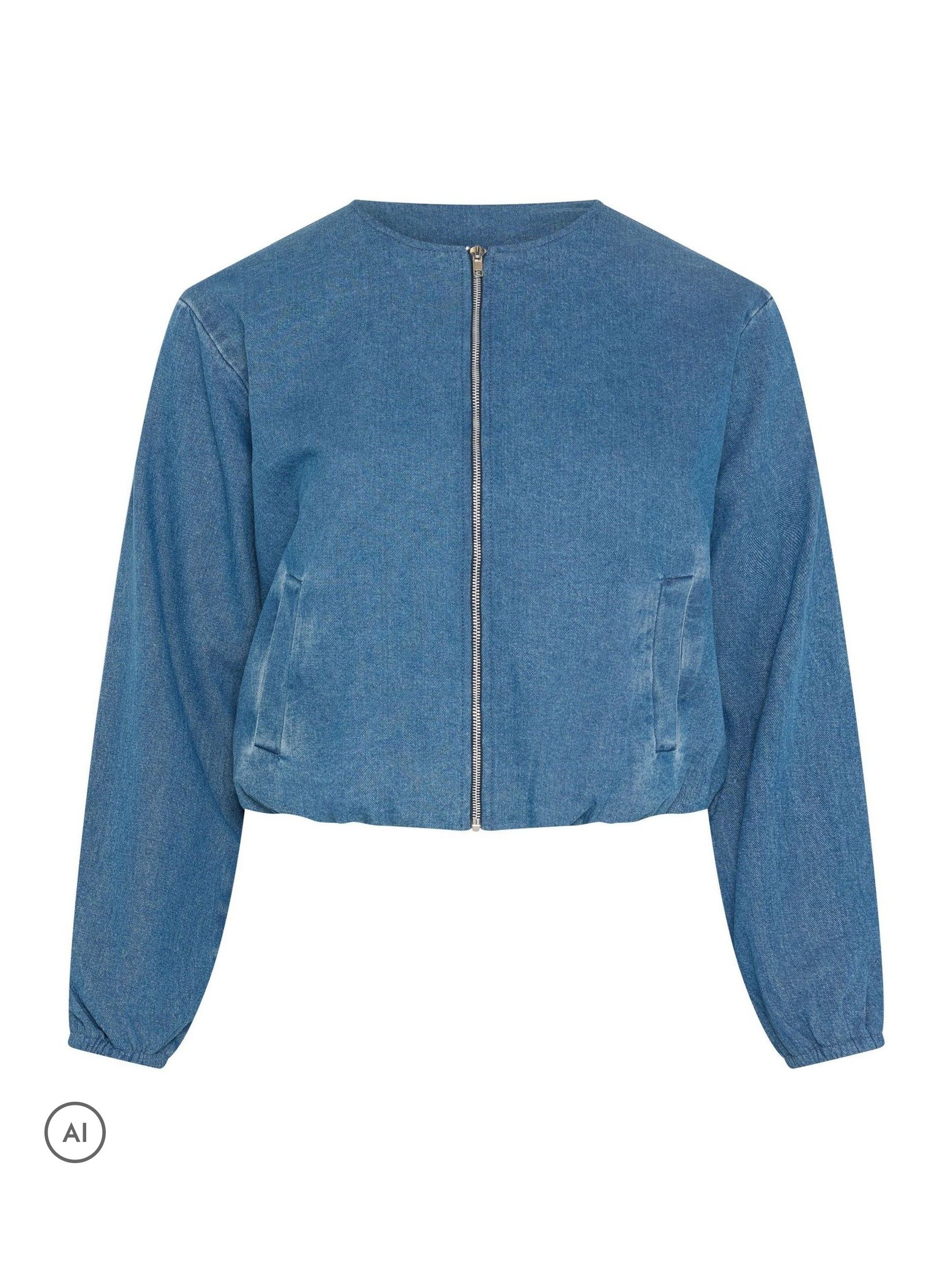 Yours Women's Blue Barrel Jacket In | Size: 26-28 - Image 6