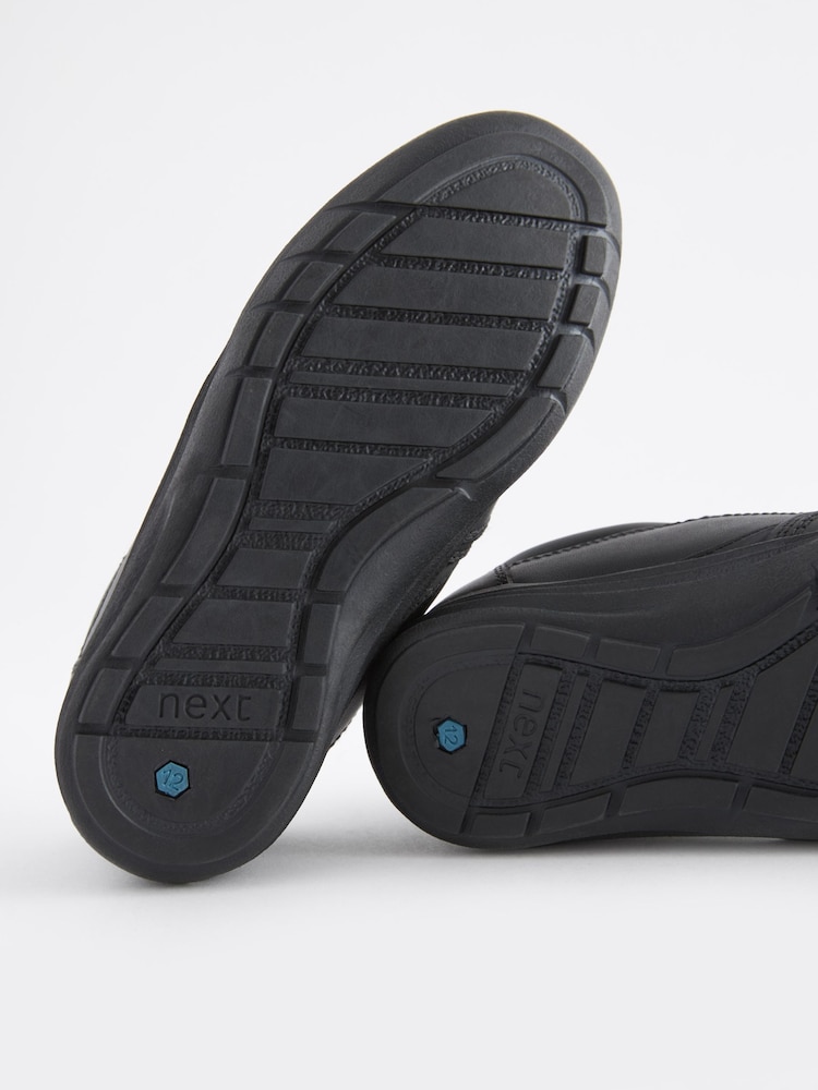 Black Wide Fit (G) School Leather Loafers - Image 6 of 6