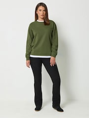 Long Tall Sally Green Cotton Layered Top - Image 2 of 6